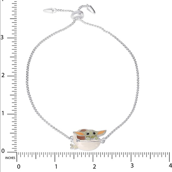 Star Wars The Mandalorian The Child Fine Sterling Silver Plated Lariat Bracelet - Picture 5 of 15